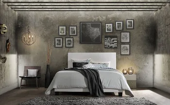 

Modern Solid Wood Bed Easy to Assemble Frame Simple Bed Frame Twin Size Bed Solid Structure Solid Wood Support