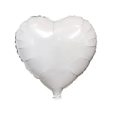 white heart 1 шт 18 дюймов воздушные шары в форме сердца День Святого Валентина Любовь Свадебные украшения Воздушные шары из алюминиевой фольги для свадебной вечеринки воздушные шары с гелием - Цвет: white heart