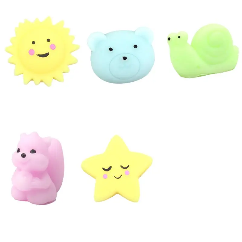 C Высокое качество 5 шт. Мягкое Животное Игрушка выдавливание Mochi рост антистресс Abreact мяч мягкий липкий - Цвет: C