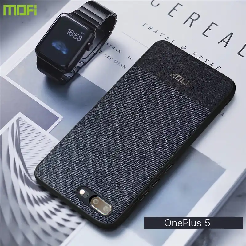 Oneplus 5 ケース Mofi Oneplus5 ケースカバー生地 1 プラス 5 バックカバー 1 5 ビジネススーツ布スタイル簡単なダーク紳士 フィットケース Aliexpress