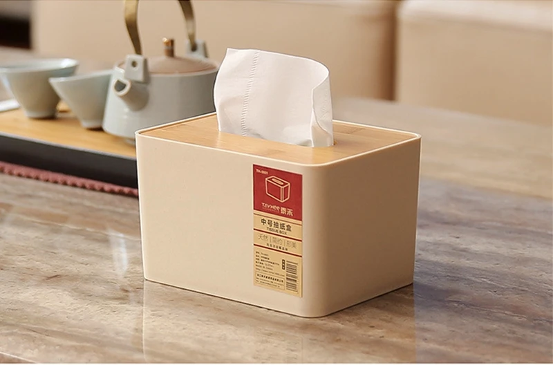 Tissue boxнастольный бытовой ящик для хранения ящика бамбуковое полотенце баррель японская многофункциональная коробка для салфеток