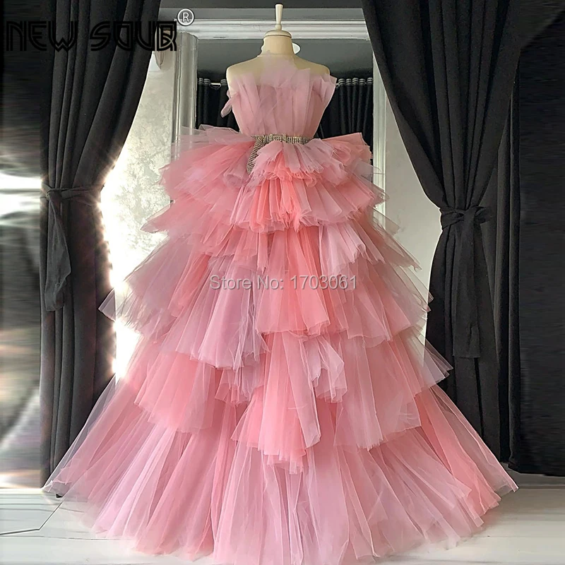 Африканские шикарные розовые вечерние платья с бисером Robe De Soiree длинное платье для выпускного вечера кафтаны турецкие вечерние платья знаменитостей Ближний Восток
