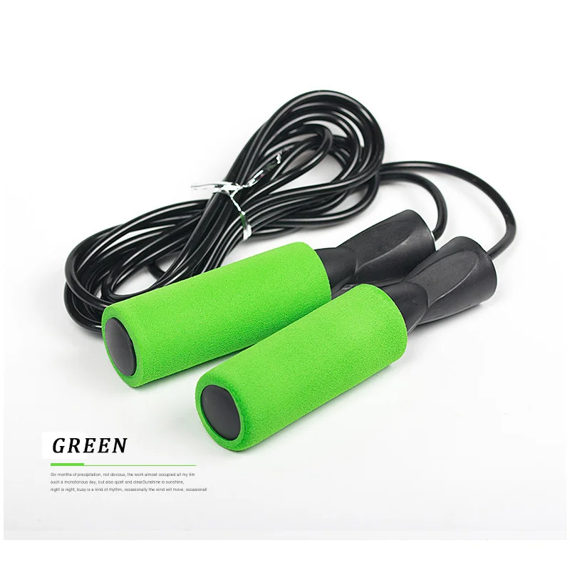 D004-green 3M из ПВХ, Скакалка с регулировкой скорости, для занятий спортом, для похудения, для дома, для тренажерного зала, для фитнеса, с подшипниками, для тренировок, регулируемая - Цвет: D004-green