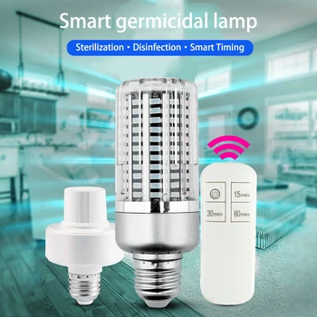 

E27 E26 40W led corn sterilizer lamps UVC Germicidal lamp with remote control UV Disinfection bulb leds Ultraviolet light