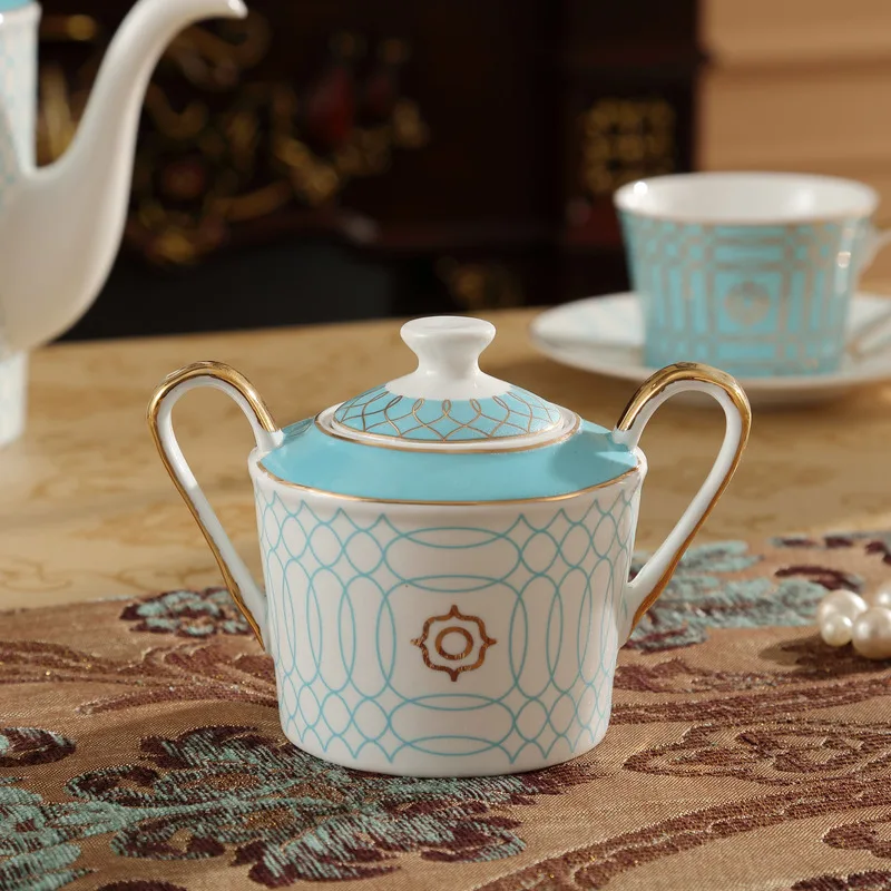Sugar Cube Storage Jar Mosaic Pattern Tea Cans Seasoning Storage Tanks Quality Ceramic Craft Horse Flora Decorative Jar with Lid