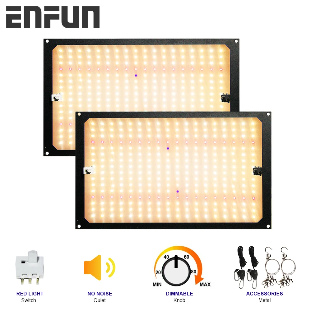 EnFun led grow light for indoor plants Phyto lamp quantum Seedling grow full spectrum board 120W240W  IR UV red light switch