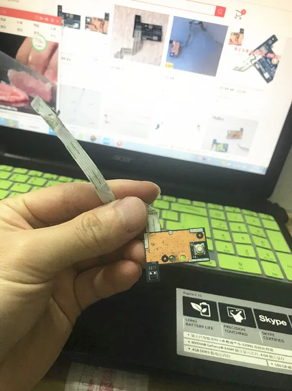 Подходит для ACER ASPIRE плата кнопки питания с кабелем Z5WAH на 100% испытано быстрая
