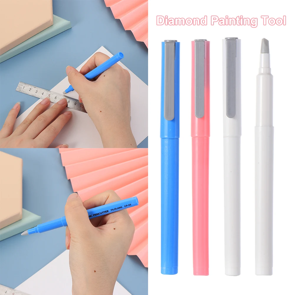 Papel de pintura de diamante 5D, cortador de cerámica en forma de bolígrafo, herramienta de pintura de diamante, punto de cruz, bricolaje, cuadros para manualidades, accesorios