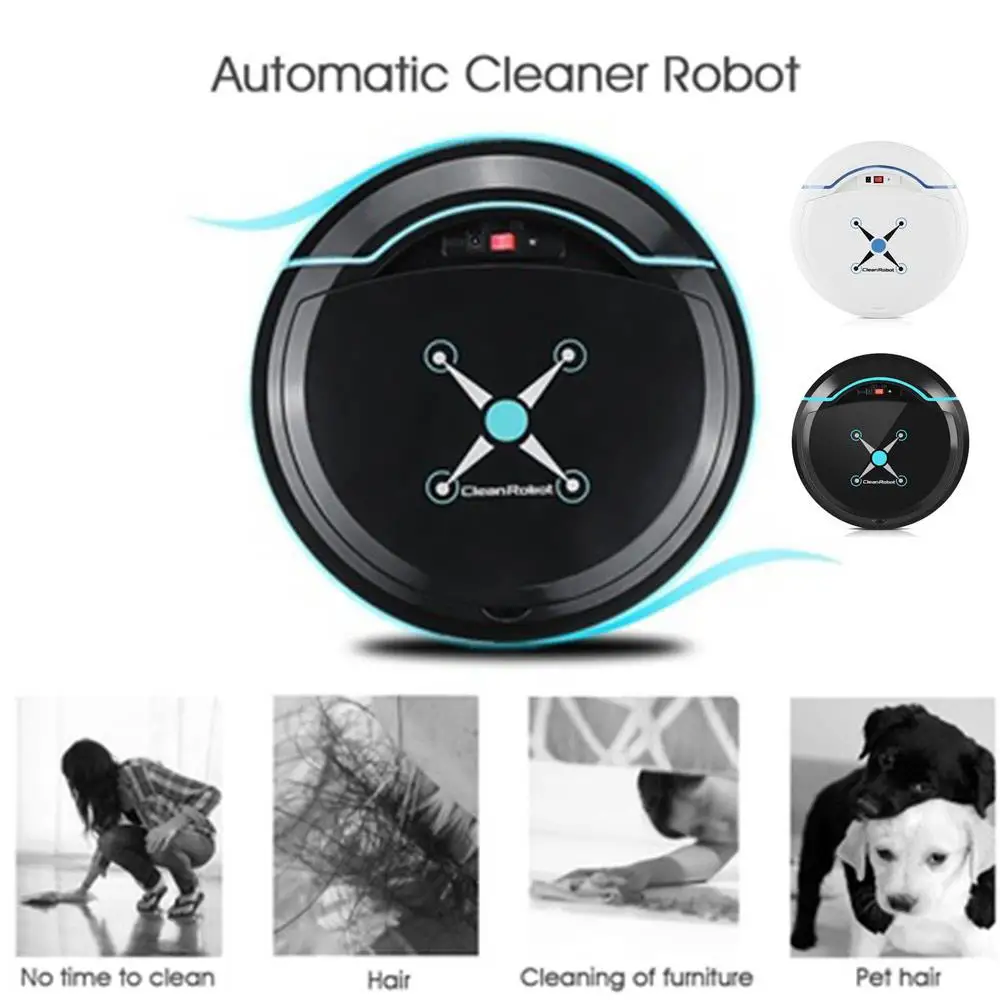 

Smart Vacuum Cleaner Sweeping Robot Floor Cleaning Robot Plastic 2018 White Black Rechargeable Creative Movable Induction