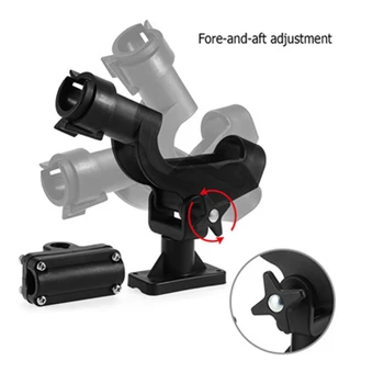 

360 Degrees Rotatable Fishing Rod Holder Bracket With Screws For Boat Assault Boats Kayaking Yacht