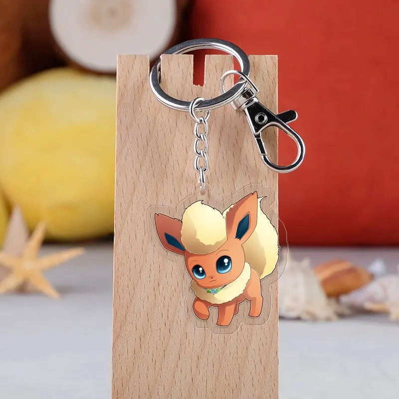 see chart Eevee Monster Мода Манга акриловые брелки мультяшный брелок Подвеска игрушки брелок унисекс коллекция Подарки Новинка - Цвет: see chart