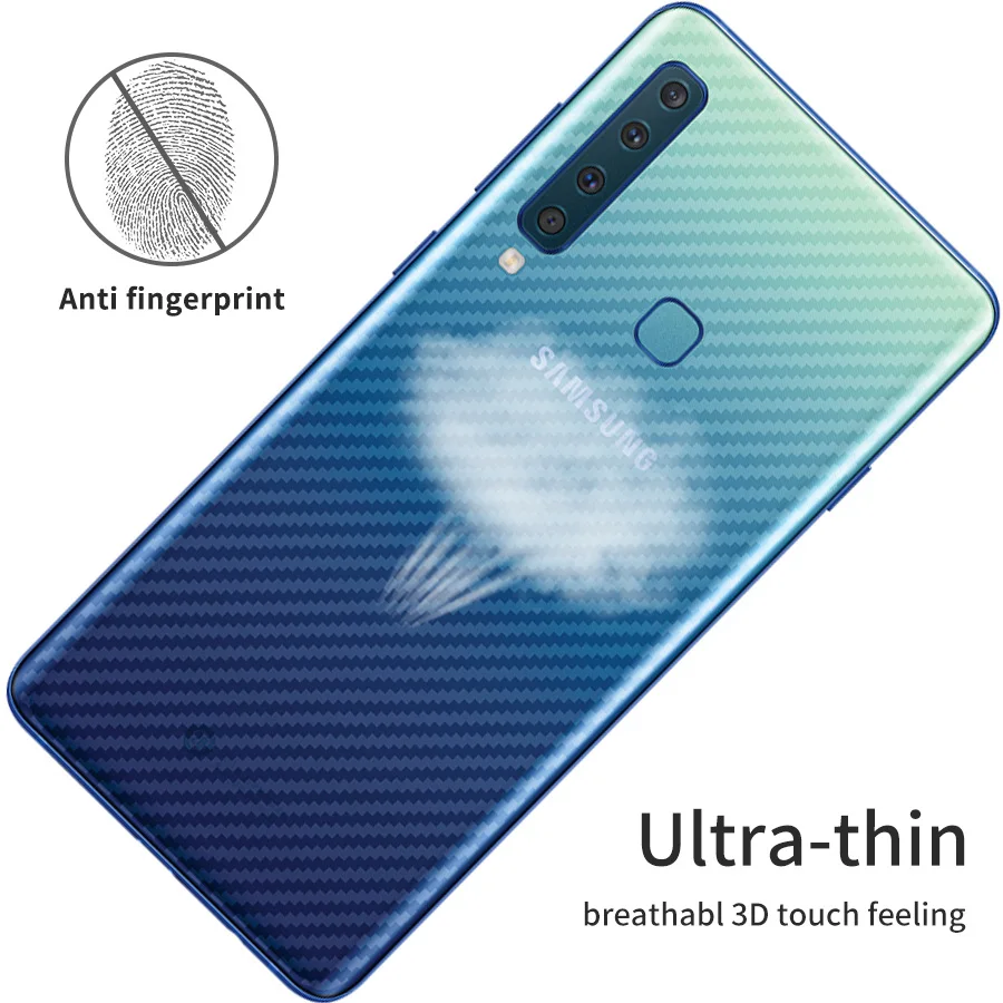 5 шт./лот 3D углеродное волокно задняя Защита экрана для samsung Galaxy A3 A5 A7 A8 A9 A6 задняя крышка пленка без стекла