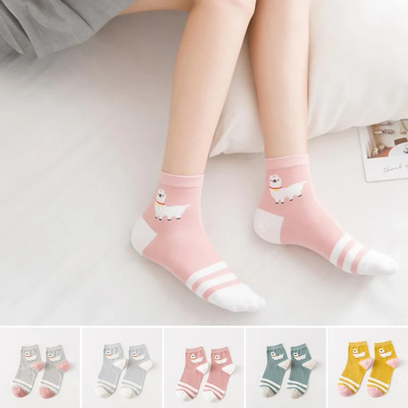 Женские носки Alpaca, милые, теплые, удобные, милые, Ретро стиль, шерсть, для девушек