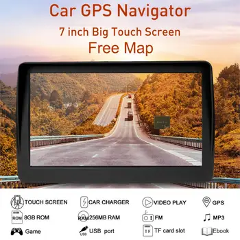 

Hot 2 Din 7" HD Touchscreen Portable GPS Navigator Tablet GPS Navigation Car Stereo Audio Player with Back Support +Free Map