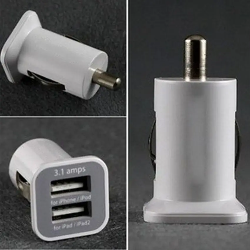 Микро 3.1A двойной 2 Переходник USB для зарядки в машине для iPhone 11 XS Max XR X 8 7 6 5/ipod/ipad/samsung/все мобильные телефоны 500 шт./лот