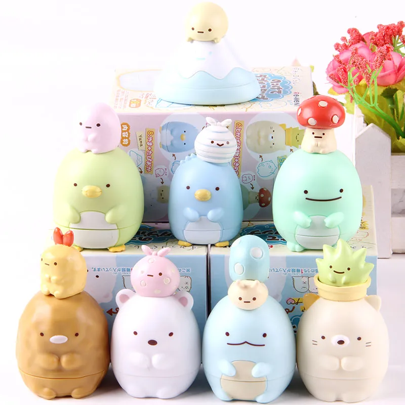 Тапочки в виде персонажа аниме мини Nekono тонкацу Неко Atsume милые Yama Shirokuma экшен-фигурки, ПВХ, Коллекционная модель игрушки 8 шт./компл