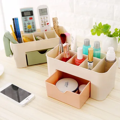 

PP Plastic Cosmetic Storage Box Multifunction Desktop Storage Boxes Drawer Makeup Organizers Stationery Storage Organizer Boxs