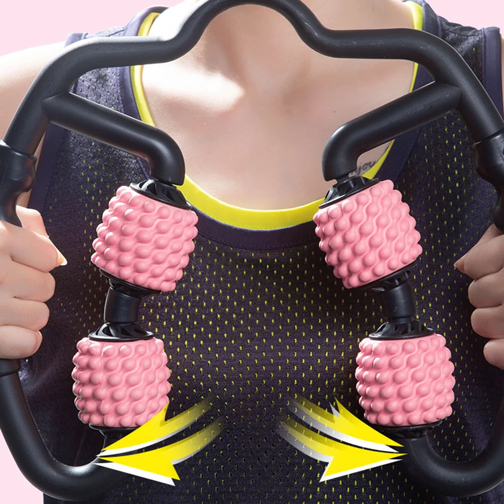 Handheld Acupressure Massage Tools Neck Arms Leg Belly Wheel Roller Massager Relaxing Muscles Anti Cellulite Massager Stick