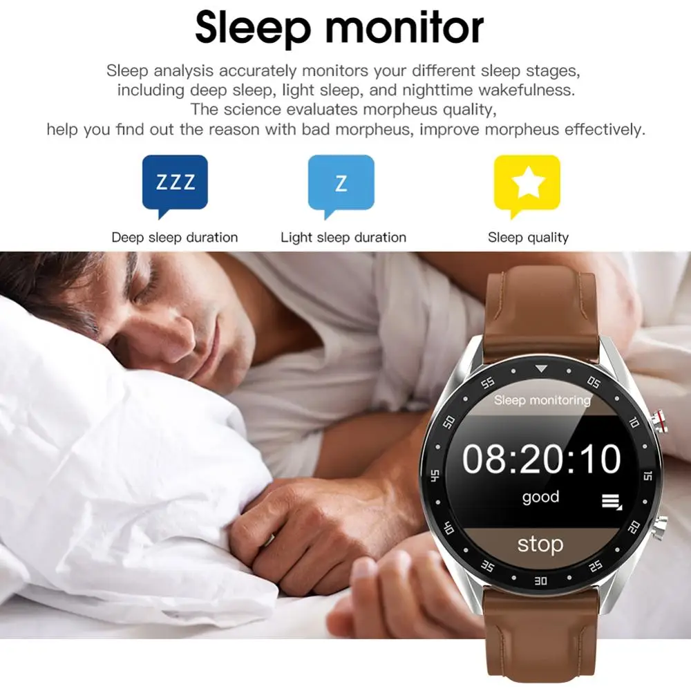 L7 Bluetooth Smart Watch Men ECG and PPG HRV Heart Rate Blood Pressure Monitor IP68 Waterproof Smart Bracelet Android IOS