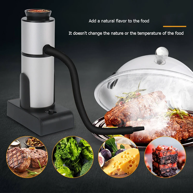 Food Cold Smoke Generator Portable Molecular Cuisine Smoking Gun Meat