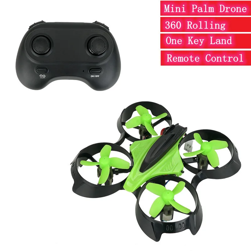 Mini Palm Remote Control RC Drone 2.4G 4CH 6-axis headless mode one-click return 360 degree roll mini Quadcopter racing drone | Игрушки и
