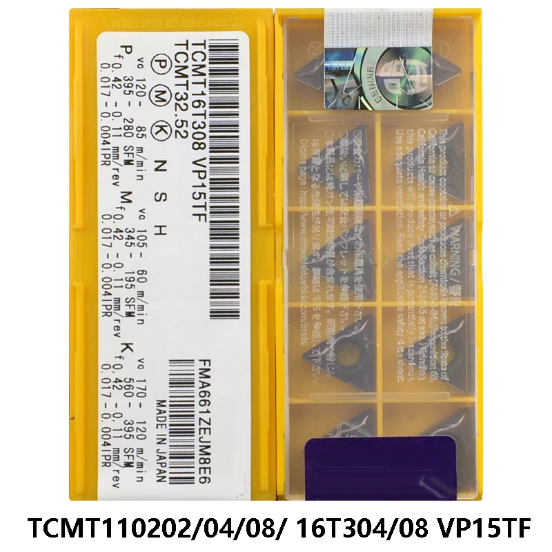 

TCMT TCMT110202 TCMT110204 TCMT110208 TCMT16T304 TCMT16T308 VP15TF TCMT16 Universal Turning Tools CNC Carbdie Inserts