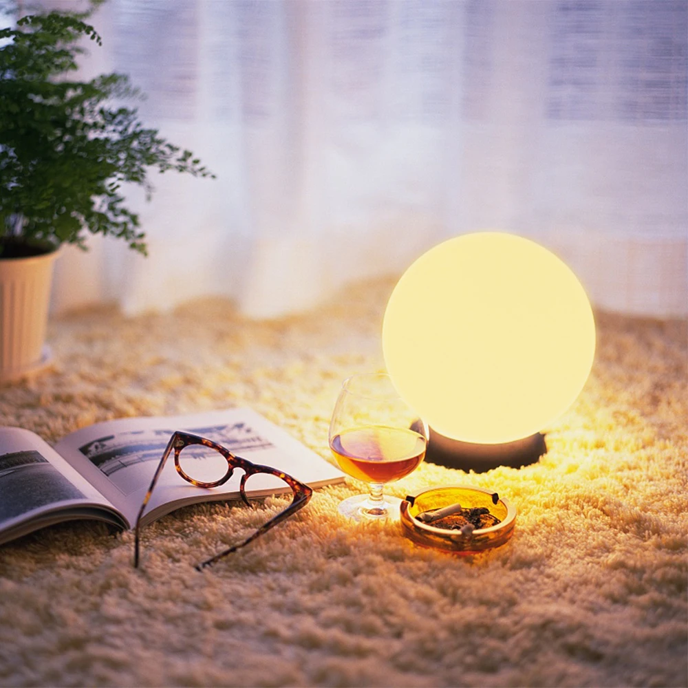 15cm/5.9in Moon Night Light 3D Printed Moon Globe Lamp 2 Colors Glowing Moon Lamp With Stand Dimmable Touch Control USB Charging
