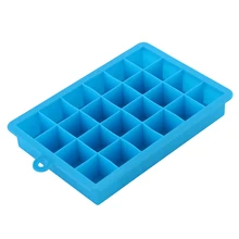 Силиконовые DIY квадратные кубики льда лоток формы BPA-Free Гибкая детская еда Конфеты Шоколад Плесень 24 полости кухонный инструмент