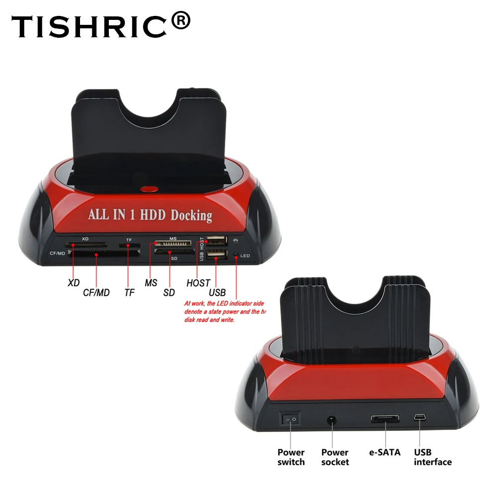 Hdd Docking Station eSATA to USB 2.0 Adapter 2.5/3.5 Hard Disk Drive Hard Enclosure hdd docking station