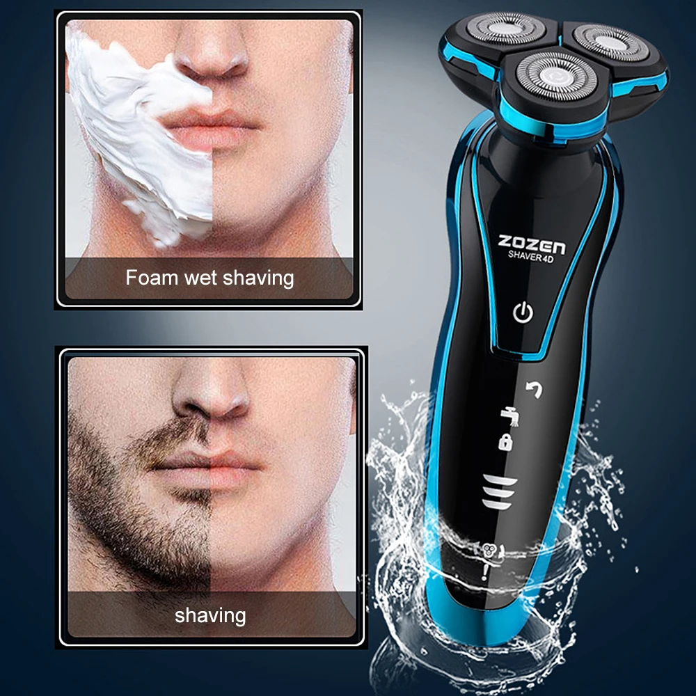 

Washable Men Triple Blade Electric Shaver USB Rechargeable Electric Razor Shaving Machine Beard Trimmer Wet-Dry Waterproof