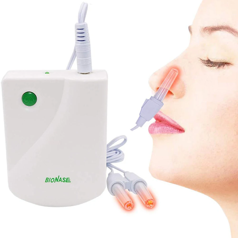 

1PC Battery Nose Care Rhinitis Sinusitis Massage Cure Therapy Low Frequency Pulse Laser Nose Health Care Machine Dropshipping