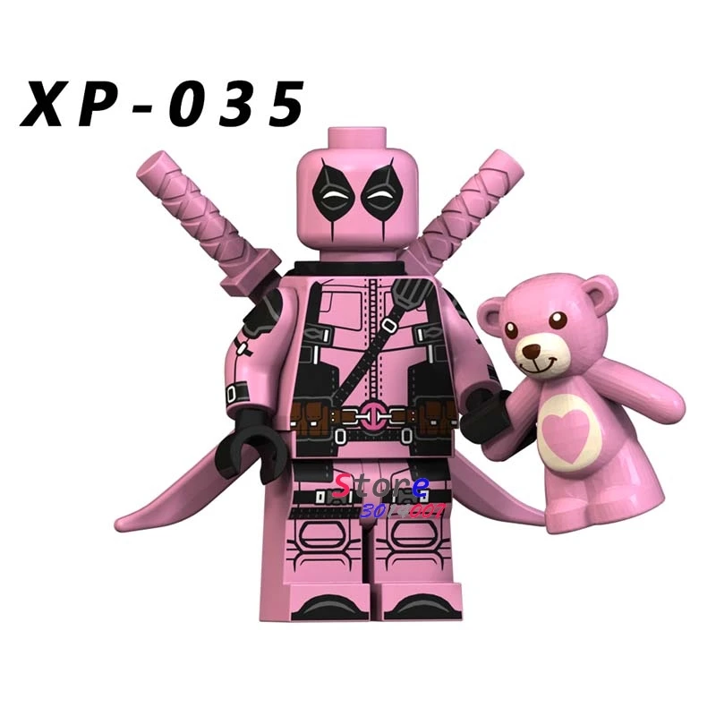 XP035 Один Marvel супер герой Дэдпул домино кабель Питер гвенпул Веном недостойный мистер Фриз строительные блоки игрушки для детей - Цвет: XP035