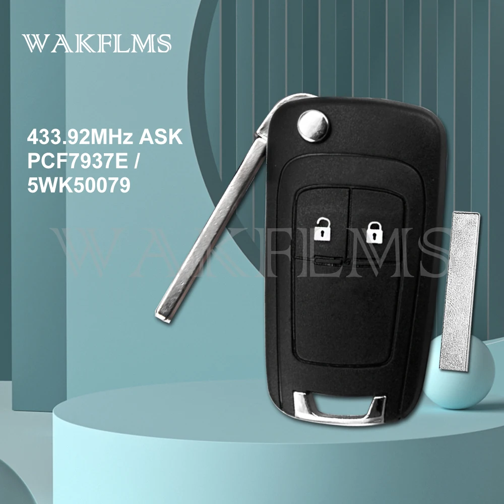 with PCF7961M chip CWTWB1G767 TWB1G767 28268-4CB1A WAKFLMS 3 Buttons Remote Flip Car Key fob 434MHz For Nissan Rogue 2014 
