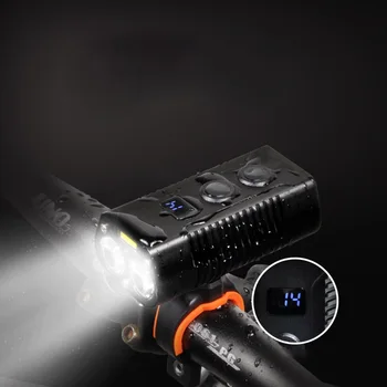 

XANES DL24 T6+COB Bicycle Headlamp USB Rechargeable Bike Front Light Waterproof Night Warning Lamp Lantern Spotlight Torch