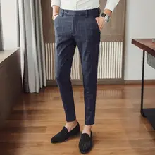 Новое поступление Повседневное хлопок мужской костюм брюки Slim Fit молнии Tretchable брюки Чинос Pantalones Deporte дизайн Повседневная обувь