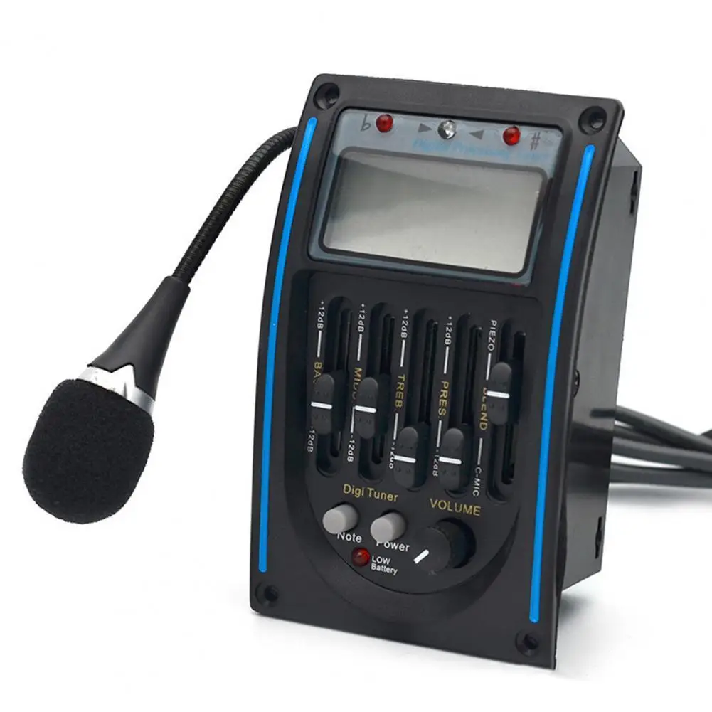 Lc-5 Acoustic Guitar Pickup 5 Bands Display Screen Abs Useful Lc-5 5 ...