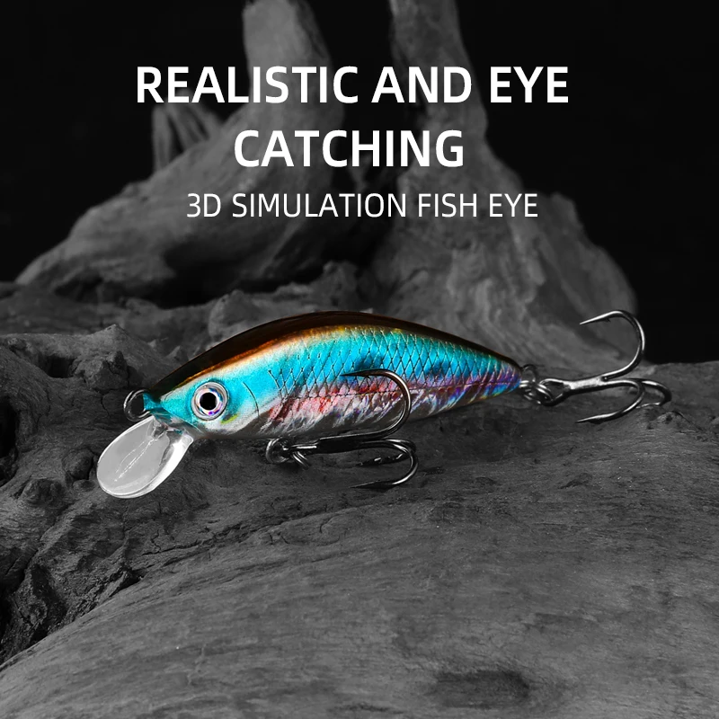 BEARKING 50mm 4.4g 사일런트 핫 모델 낚시는 미노우 품질 전문 태클을 선택하기 위한 하드 미끼 10색을 미끼로 사용합니다.