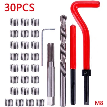 

30pcs/Set M8 Thread Repair Insert Kit Compatible Hand Tool For Auto Repairing