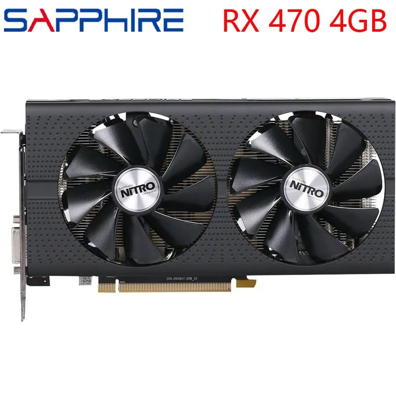 Сапфир видеокарта RX 470 4GB 256Bit GDDR5 Графика карты для AMD RX 400 серии VGA карты RX470 DisplayPort 570 580 480 б/у