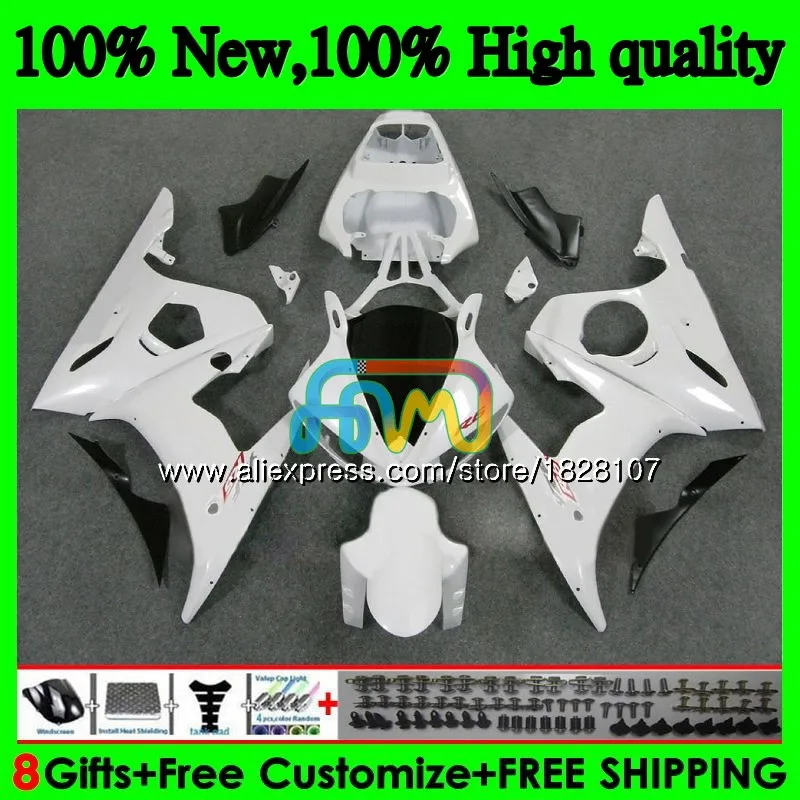 Корпус для YAMAHA YZF600 YZF R6 600CC YZFR6 03 04 05 51BS. 31 YZF 600 R 6 03-05 ювелирные изделия из жемчуга белого YZF-600 YZF-R6 2003 2004 2005 обтекатель