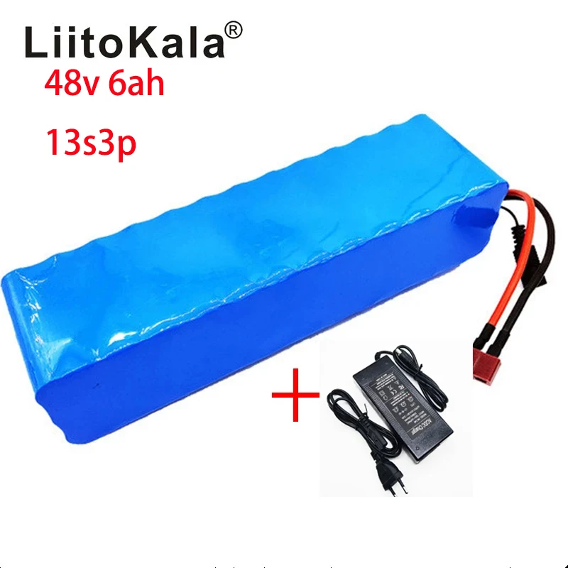 Аккумулятор LiitoKala 48 В 6 А · ч 13s3p 18650 + зарядное устройство 2 | Электроника