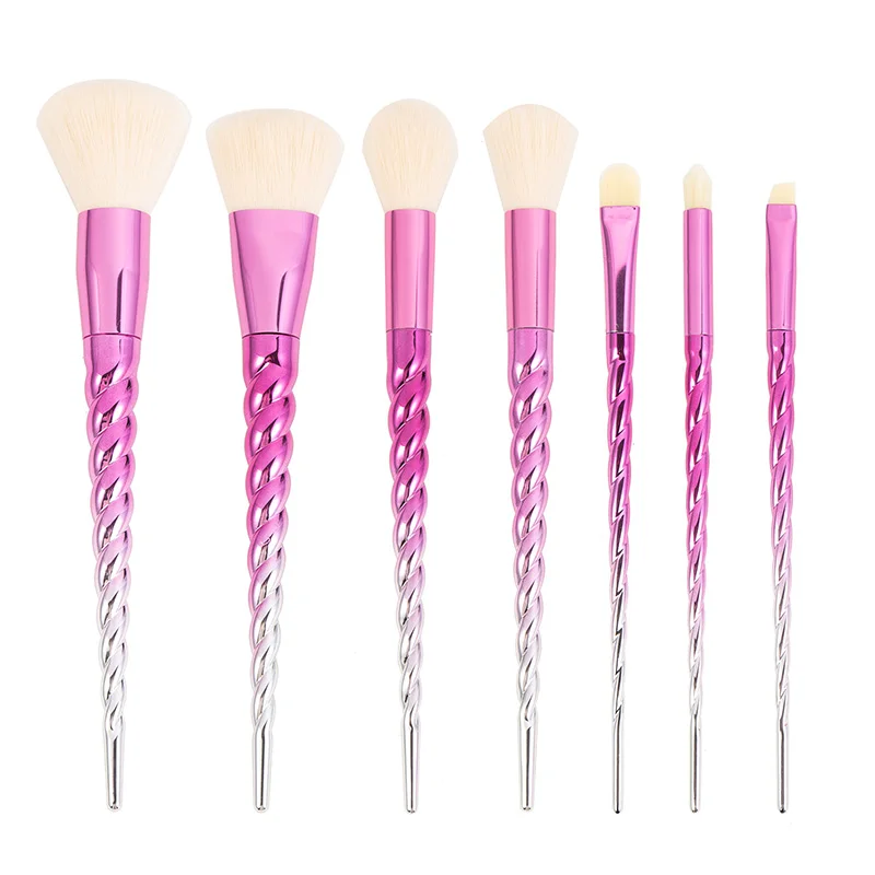 

Fashion 7/8pcs Pink Crystal Makeup Brushes Set Colorful Glitter Lovely Foundation Blending Brush Makeup Tool maquillaje