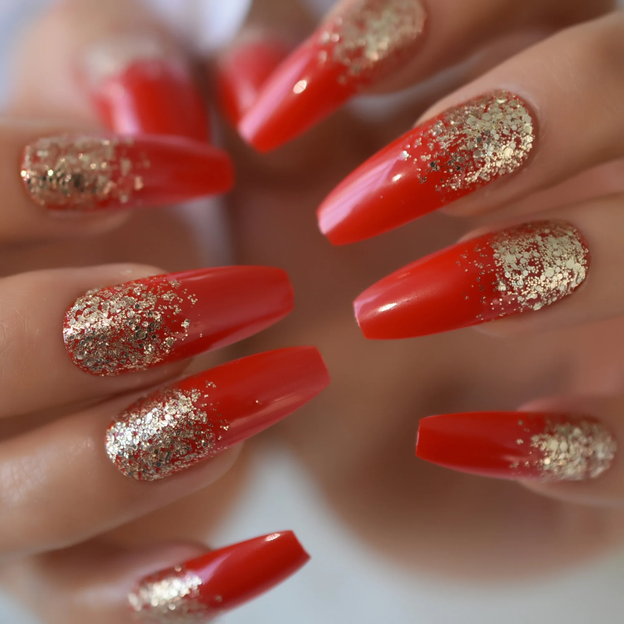 Detachable Fake Nails China Red Extra Long Coffin Press On Nail Art Gold Glitter Decoration Noble Nail Artificial Tips Aliexpress Beauty Health Detachable Fake Nails China Red Extra Long Coffin Press On Nail Art Gold Glitter Decoration Noble Nail Artificial Tips Aliexpress Beauty Health