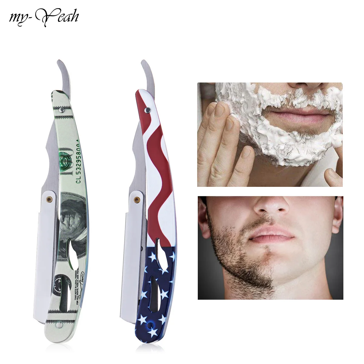 2 цвета Мужская бритва для бритья парикмахерские инструменты складной нож