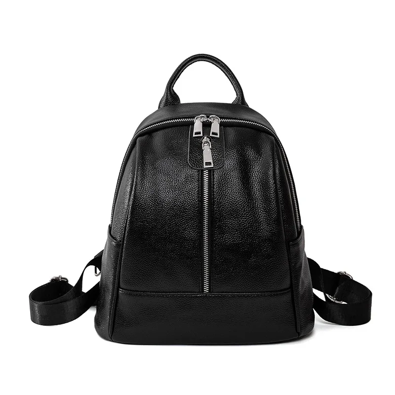 Vintage Tassel Leather Multi-zip Women Backpacks High Quality Soft School Bags Capacity Designer Travel totes C1440 |