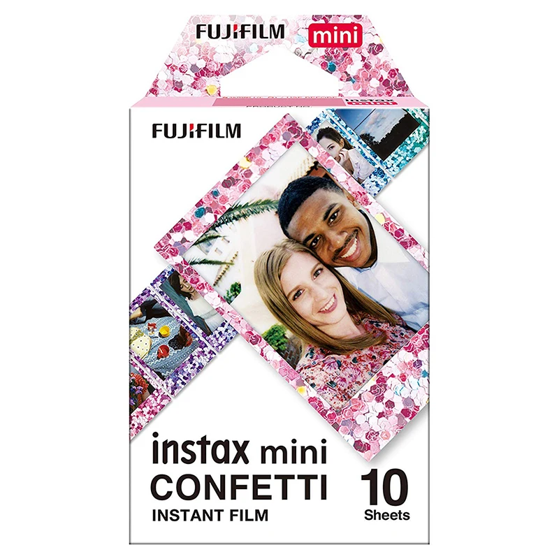 CONFETTI Fujifilm 10 листов фильм монохромный Радуга макарун Микки Алиса для Fuji Instax Mini 7 8 9 50s 7s 90 25 поделиться SP-1 мгновенный - Цвет: CONFETTI
