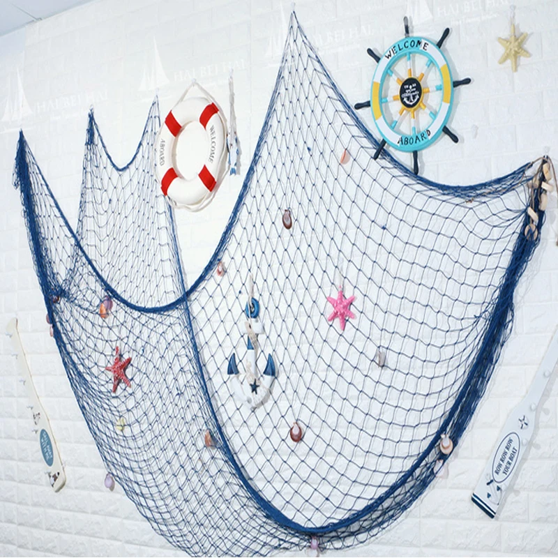 Party Decorative Fish Net Under The Sea Party Pirate Decoration Ornaments Hanging Summer Beach Kids Birthday Party Decor