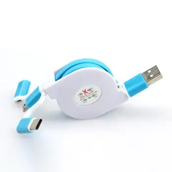 

Creative Three In One Scalable Data Cable iPhone Android Type-c Multi-function One Drag Three Huawei Mobile Phone Charging Line