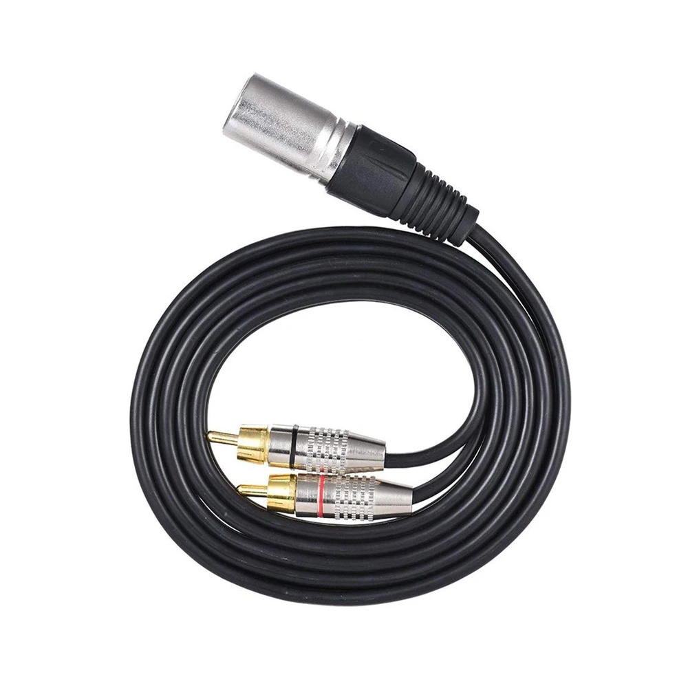 MOWU аудио RCA кабель папа 2 XLR 3 Pin пушечный усилитель смесительная втулка av двойной