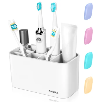 

ROSENICE Toothbrush Holder Multi-functional Toothbrush Holder Toothpaste Rack Toothpaste Organizer for Home Bathroom Toilet A30